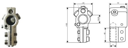 Zacisk transformatora  TOGA 4/M16 (BK - 1115-811-416-350/004